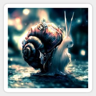 Spooky dark fantasy snail Sticker